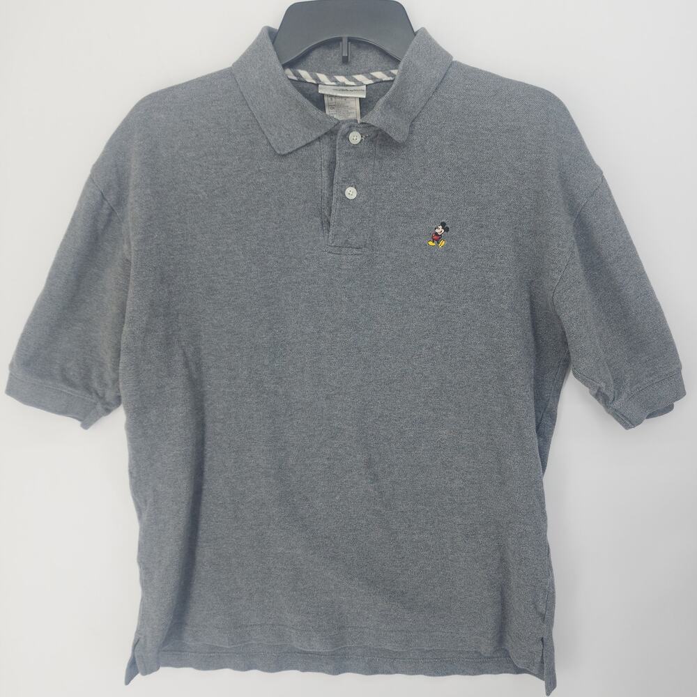 Walt Disney World Mickey Mouse Embroidered Polo Shirt Heather Gray S
